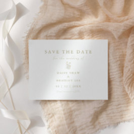 Save The Date Élégant Script moderne Aquarelle marguerite