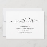 Élégant Script Non Photo Simple Mariage moderne