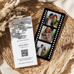Save The Date Élégant Signet de cabine photo de bande de film