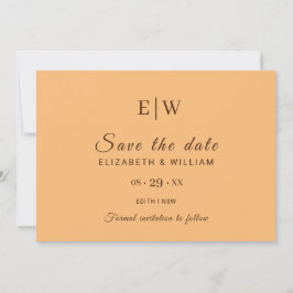 Save The Date Élégant simple Mariage de monogramme