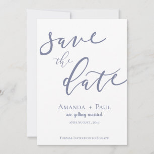Save The Date Élégant Simple Script Wedding Enregistrer La Date