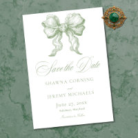Élégant Toile de Sage Vert Mariage Manoir Français