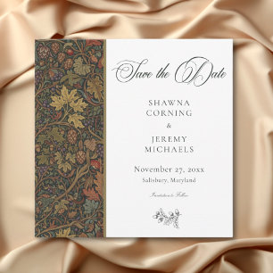 Save The Date Elégant Vintage Cottage Mariage de automne botaniq