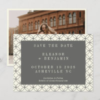 Elégante Black White Line Art Mariage Photo