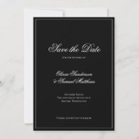 Élégante calligraphie Classic Black Border Mariage