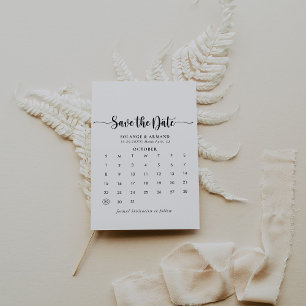 Save The Date Élégante calligraphie classique Enregistrer le cal