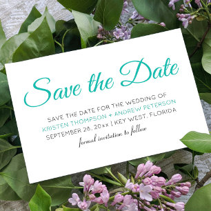 Save The Date Élégante Calligraphie couleur verte de la jungle p