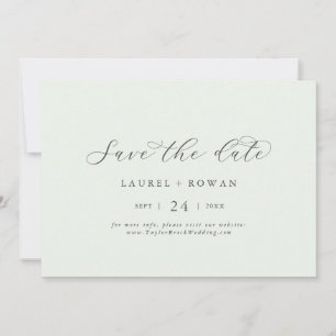 Save The Date Elégante Coordonnée de verdure horizontale