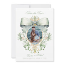 Élégante Crête dorée avec Bow vert | Photo