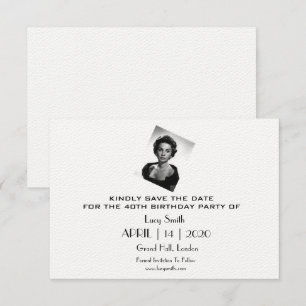 Save The Date Élégante fête d'anniversaire Customisée