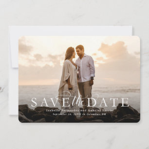 Save the Date elegante Fotokarte