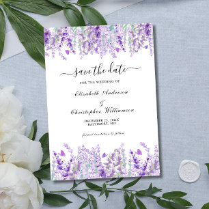 Save The Date Élégante Mariage Botanique Floral de Verdure à la