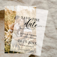 Save the Date Elegante Moderne Skripthochzeit