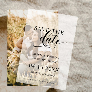 Save the Date Elegante Moderne Skripthochzeit