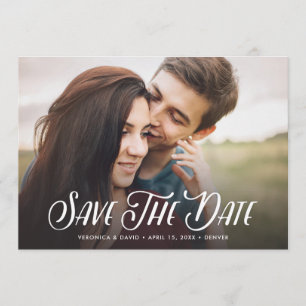 Save The Date Élégante Photo manuscrite Enregistrer La Date