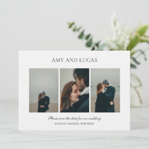 Save The Date Élégante Photo Simple Mariage