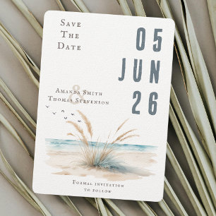 Save The Date Elégante plage sereine pampa paysage de pelouse