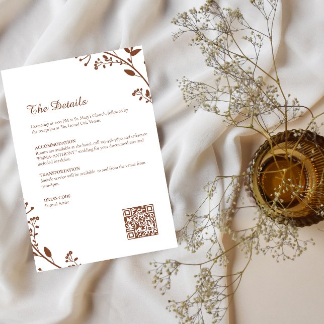 Save The Date Elégante Rustic Minimalist - Mariage - Fiche détai (Créateur téléchargé)