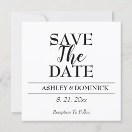 Save the Date Elegante Script Wedding Card