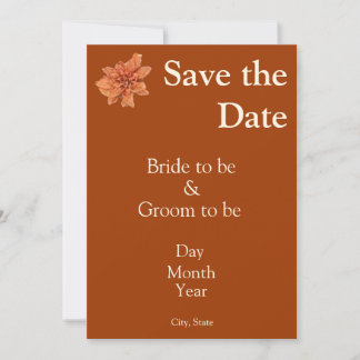 Save The Date Élégante Terracotta Enregistrer la date - Mariage