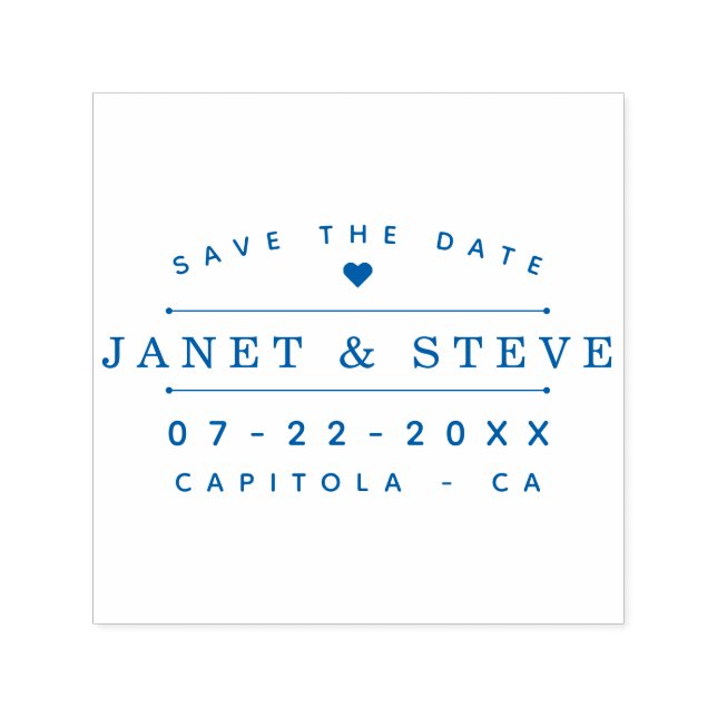 Save The Date | Elegante Typografie & Sweet Heart Permastempel (Design)