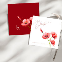 Élégantes fleurs de pavot rouge cramoisi pour mari
