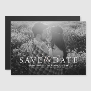 Save the Date elegantes Foto Magneteinladung