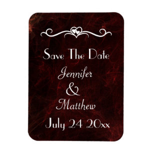 Save the Date Elegantes Rauchen und Feuer Abstrakt Magnet