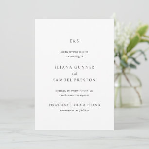 Save The Date Eliana Monogramme Mariage classique