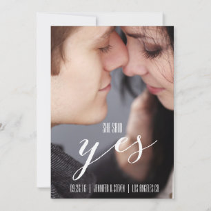 SAVE THE DATE ELLE A DIT OUI   MODERNE PHOTO ENREGISTRER LA DATE