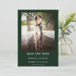 Save The Date Emerald Green Minimaliste photo moderne