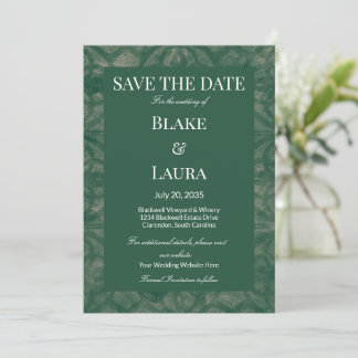 Save The Date Emerald Lake Batik Simple sur mesure