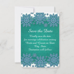 Save The Date Emerald Winter Holiday Elegant Enregistrer la date