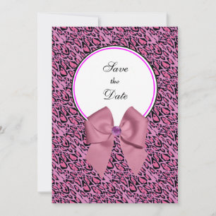 Save The Date Empreinte de léopard Enregistrer La Date
