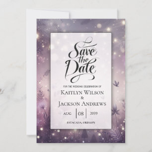 Save The Date Enchantement Étoilé en Fleur Mariage