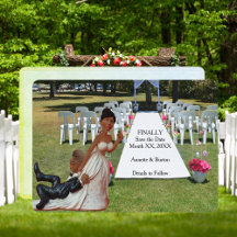 Enfin Mariage Drôle Couple Noir