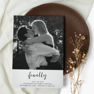 Save The Date Enfin   Photo Simple Enregistrer La Date Annonce