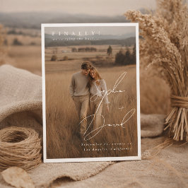 Save The Date Enfin Script Élégant NOMS Photo Mariage