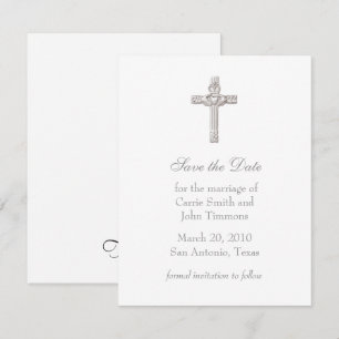 Save The Date Enregistrer la date avec la croix de claddagh