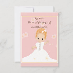 Save The Date Enregistrer la date bébé fille espagnole