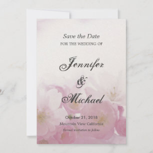Save The Date Enregistrer la date Fleurs de mariage unique class