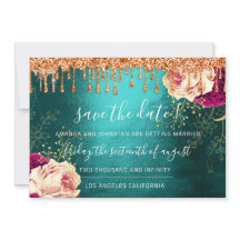 Enregistrer La Date Florals Rose Wreath Orange Dri