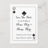 Enregistrer La Date King Queen Ace Spades Mariage 