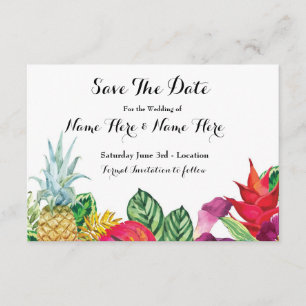 Save The Date Enregistrer La Date Luau Rustic Aloha Lumières Tro