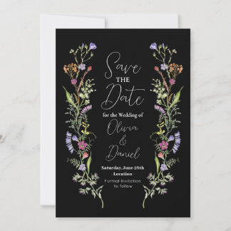 Save The Date Enregistrer La Date Mariage Fleur sauvage Floral D