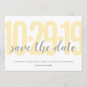 Save The Date Enregistrer la date, mariage, jaune