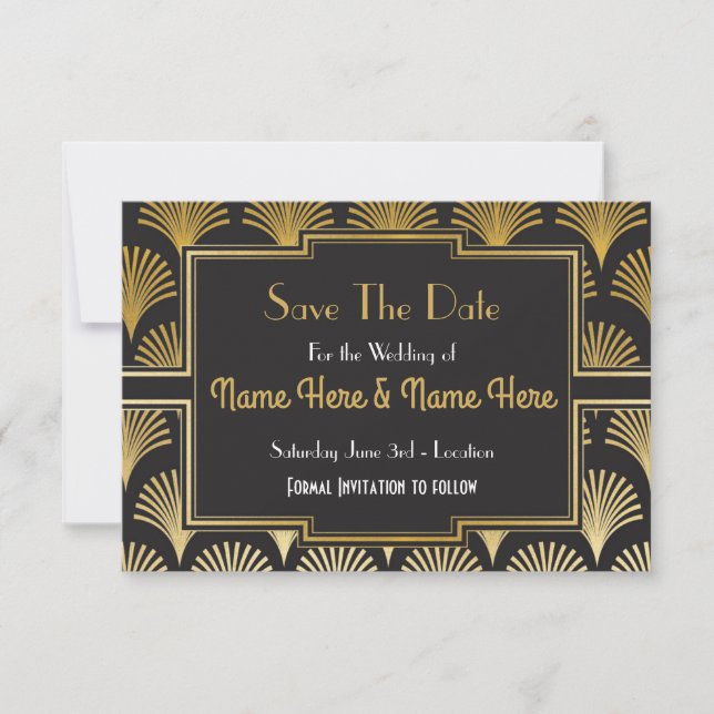 Save The Date Enregistrer La Date Mariage Jours Années Ventilate (Devant)