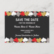 Enregistrer la date Mariage Las Vegas Casino Card