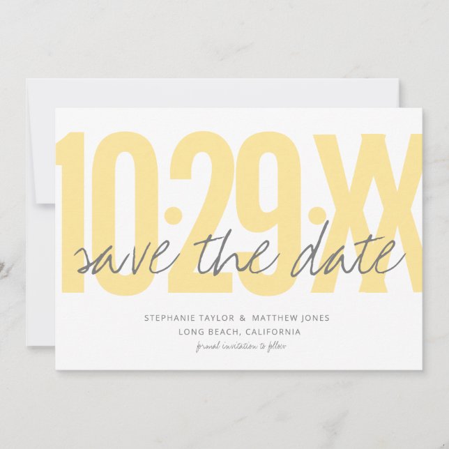 Save The Date Enregistrer la date, mariage, photo au dos (Devant)