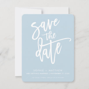Save The Date ENREGISTRER LA DATE moderne script calligraphie bl